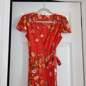 Free People Jess Floral Wrap Maxi Dress - XS